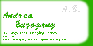 andrea buzogany business card